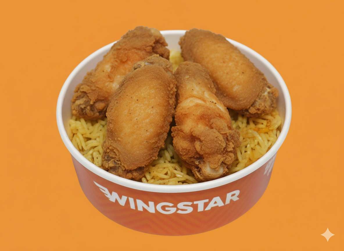 Fried wings rice box